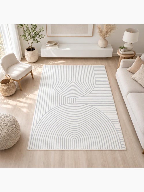 Tapis salon et chambre tissé motif géométrique LYN49 BINCI - Kiabi