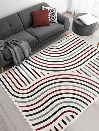 Tapis salon et chambre tissé motif géométrique LYN49 MUCOUR