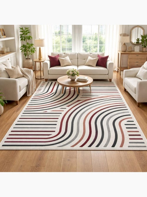 Tapis salon et chambre tissé motif géométrique LYN49 MUCOUR - Kiabi