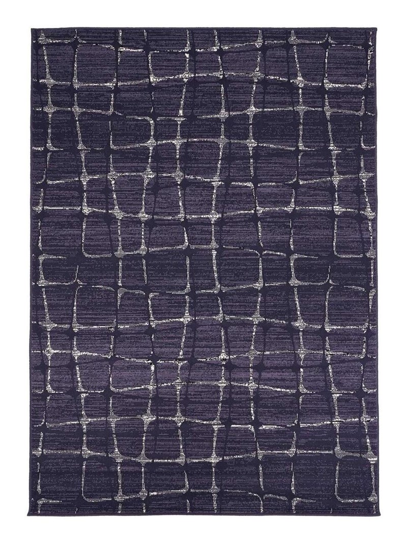 Tapis salon et chambre tissé motif géométrique LYN49 SOFIA Gris - Kiabi