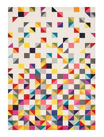 Tapis salon et chambre tissé motif géométrique LYN6 BOUTIK