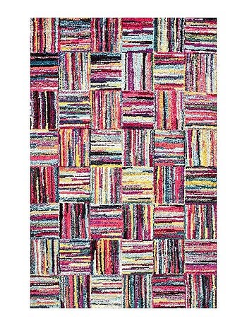 Tapis salon et chambre tissé motif géométrique LYN6 BRIK