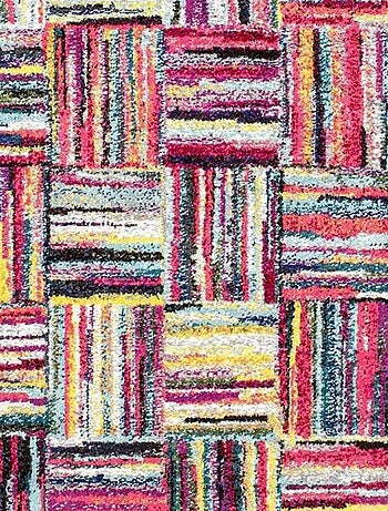 Tapis salon et chambre tissé motif géométrique LYN6 BRIK