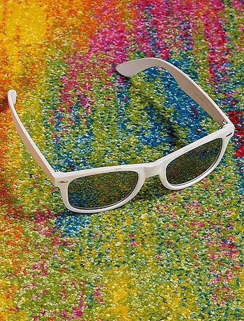 Tapis salon et chambre tissé motif géométrique LYN8 BELO 1