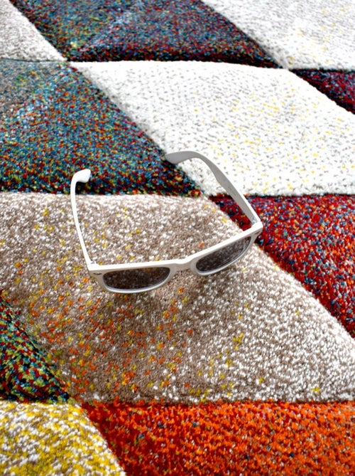 Tapis salon et chambre tissé motif géométrique LYN8 BELO 19 - Kiabi