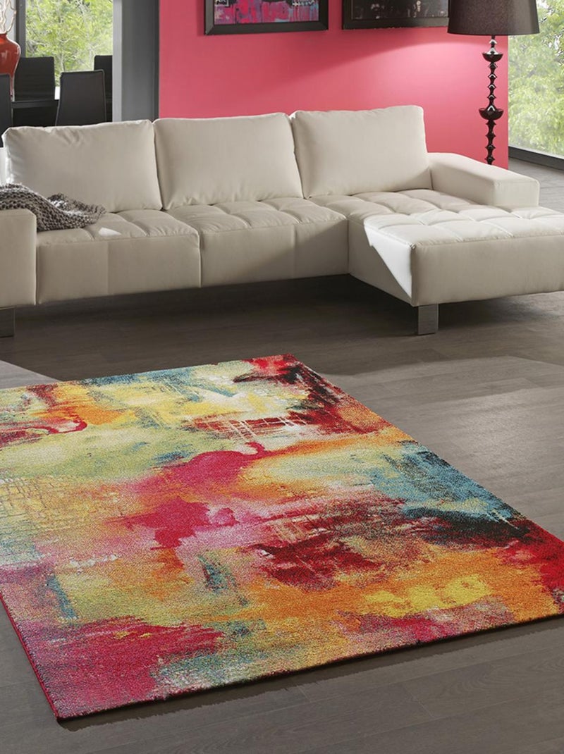 Tapis salon et chambre tissé motif géométrique LYN8 BELO 4 Multicolore - Kiabi