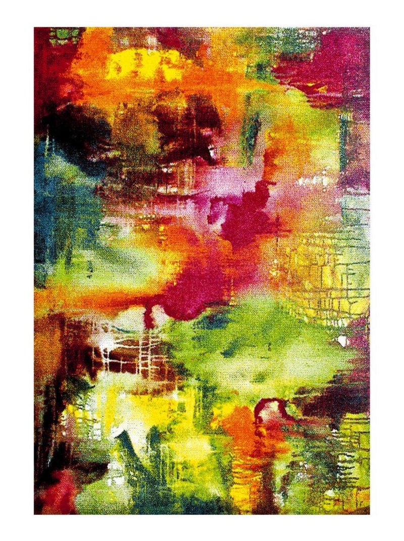 Tapis salon et chambre tissé motif géométrique LYN8 BELO 4 Multicolore - Kiabi