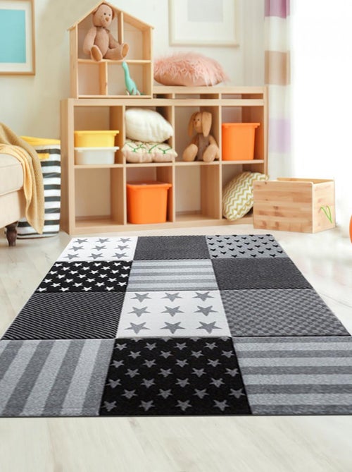 Tapis salon et chambre tissé motif géométrique LYN8 DI 77 - Kiabi