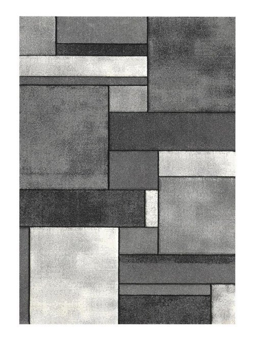 Tapis salon et chambre tissé motif géométrique LYN8 GEOME - Kiabi