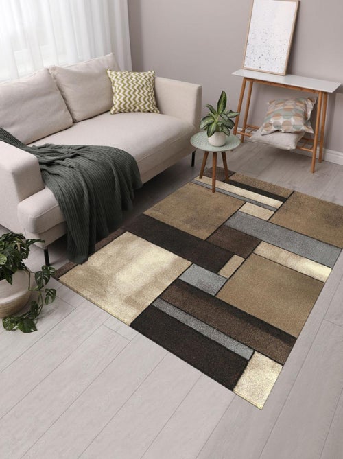 Tapis salon et chambre tissé motif géométrique LYN8 GEOME - Kiabi