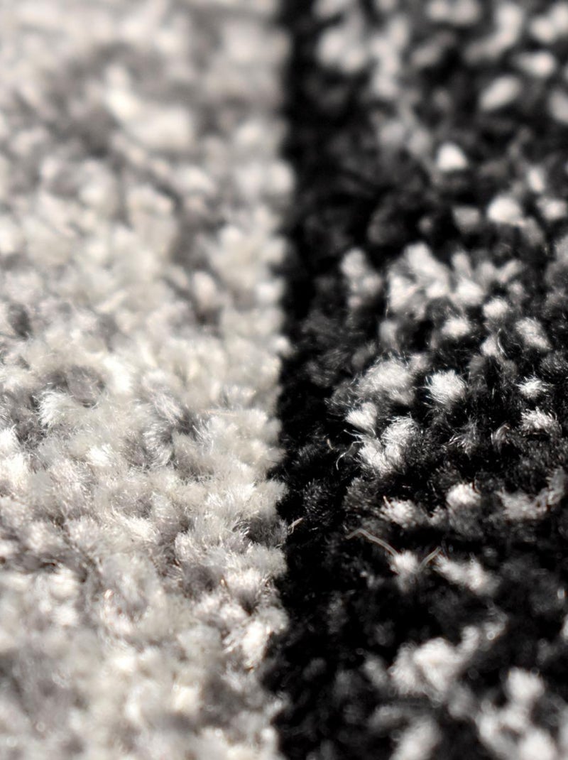 Tapis salon et chambre tissé motif géométrique LYN8 GEOME Gris - Kiabi
