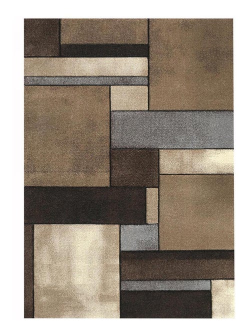 Tapis salon et chambre tissé motif géométrique LYN8 GEOME - Kiabi