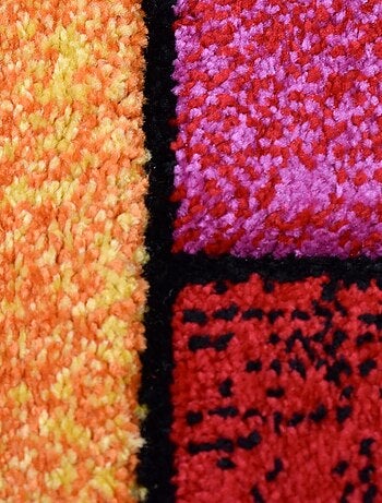 Tapis salon et chambre tissé motif géométrique LYN8 GEOME