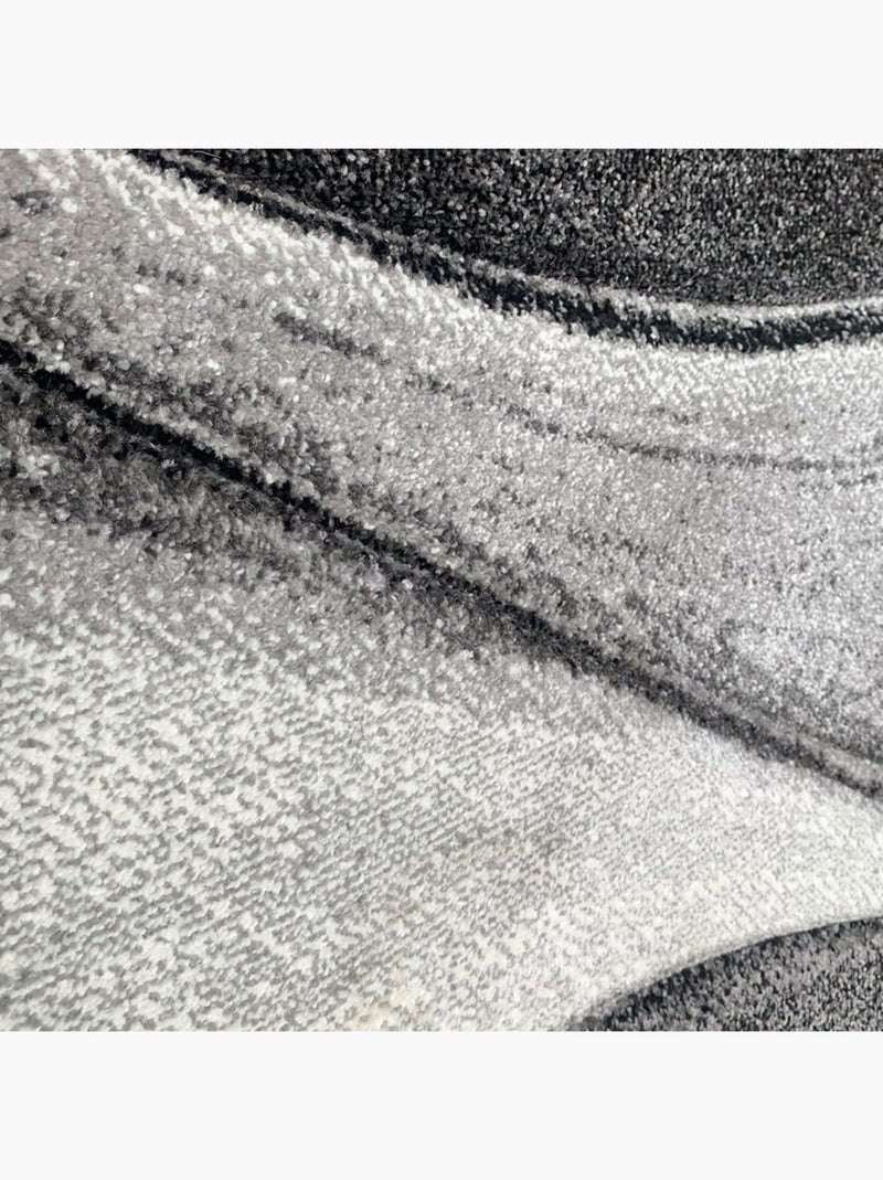Tapis salon et chambre tissé motif géométrique LYN8 MADILA Gris - Kiabi