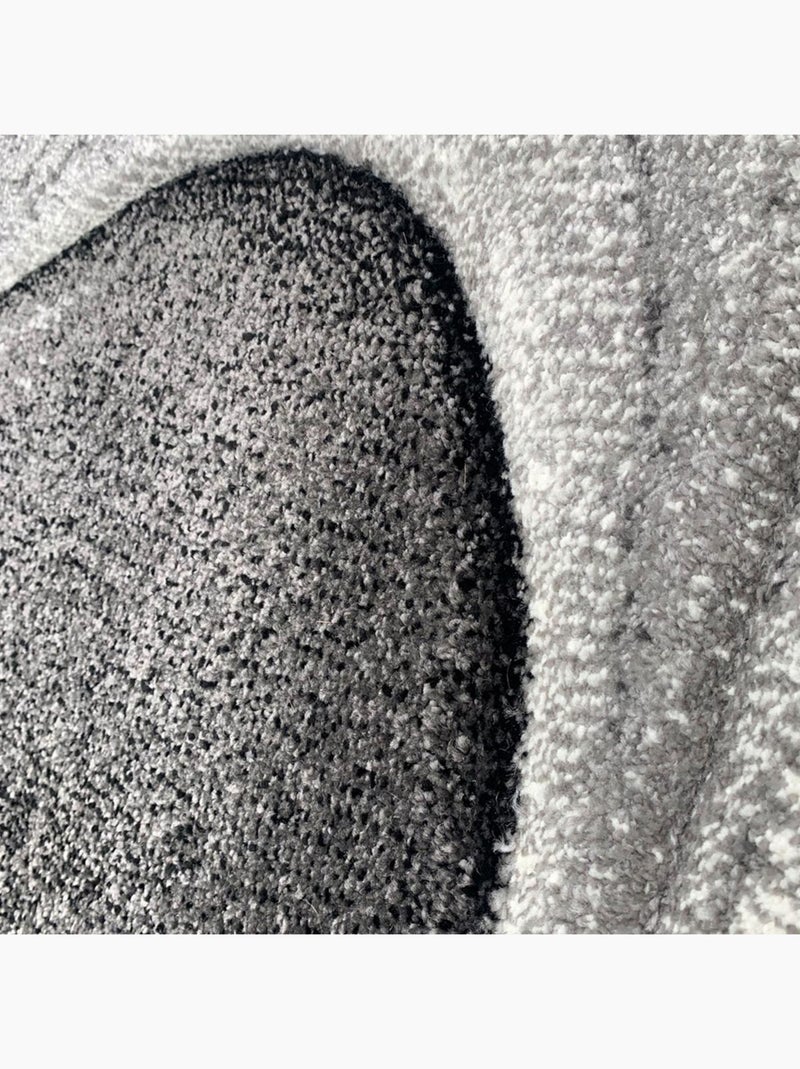 Tapis salon et chambre tissé motif géométrique LYN8 MADILA Gris - Kiabi