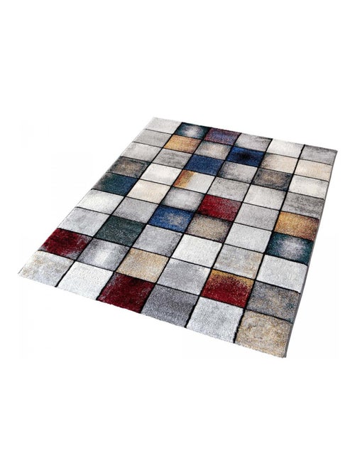 Tapis salon et chambre tissé motif géométrique LYN8 PETICA - Kiabi