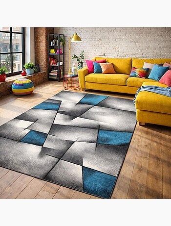 Tapis salon et chambre tissé motif géométrique ULTIMA