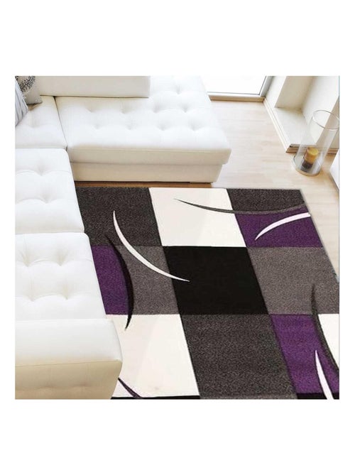 Tapis salon et chambre tissé motif géométrique LYN8 - Kiabi