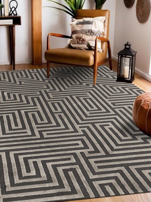Tapis salon et chambre tissé motif géométrique MIRAGE - Kiabi