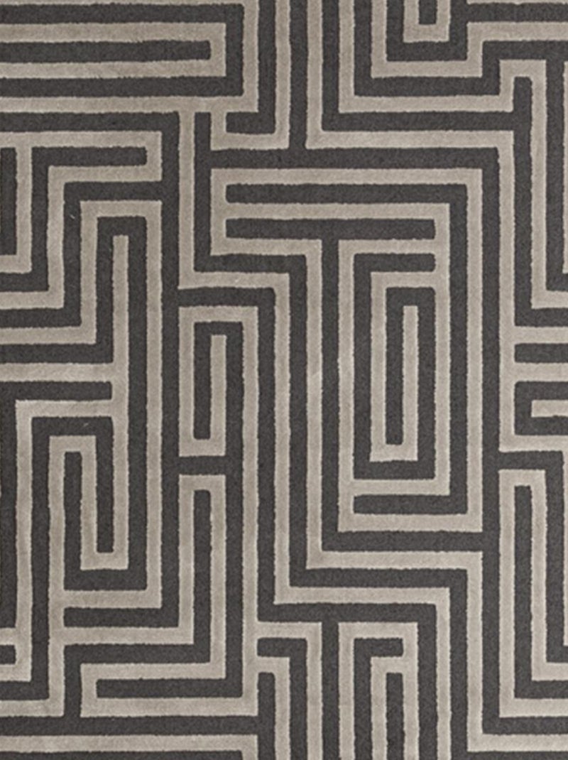 Tapis salon et chambre tissé motif géométrique MIRAGE Gris - Kiabi