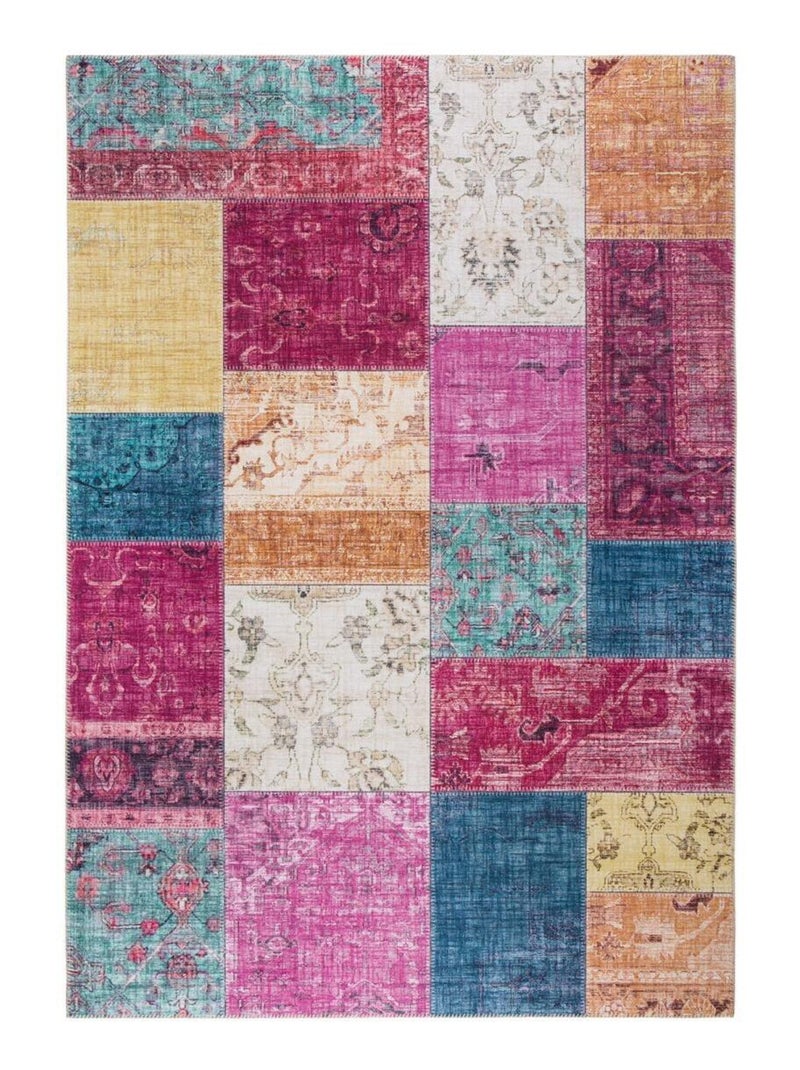 Tapis salon et chambre tissé motif géométrique NIKOL Multicolore - Kiabi