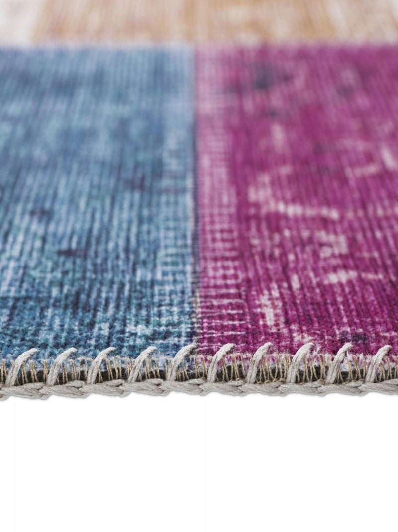 Tapis salon et chambre tissé motif géométrique NIKOL Multicolore - Kiabi
