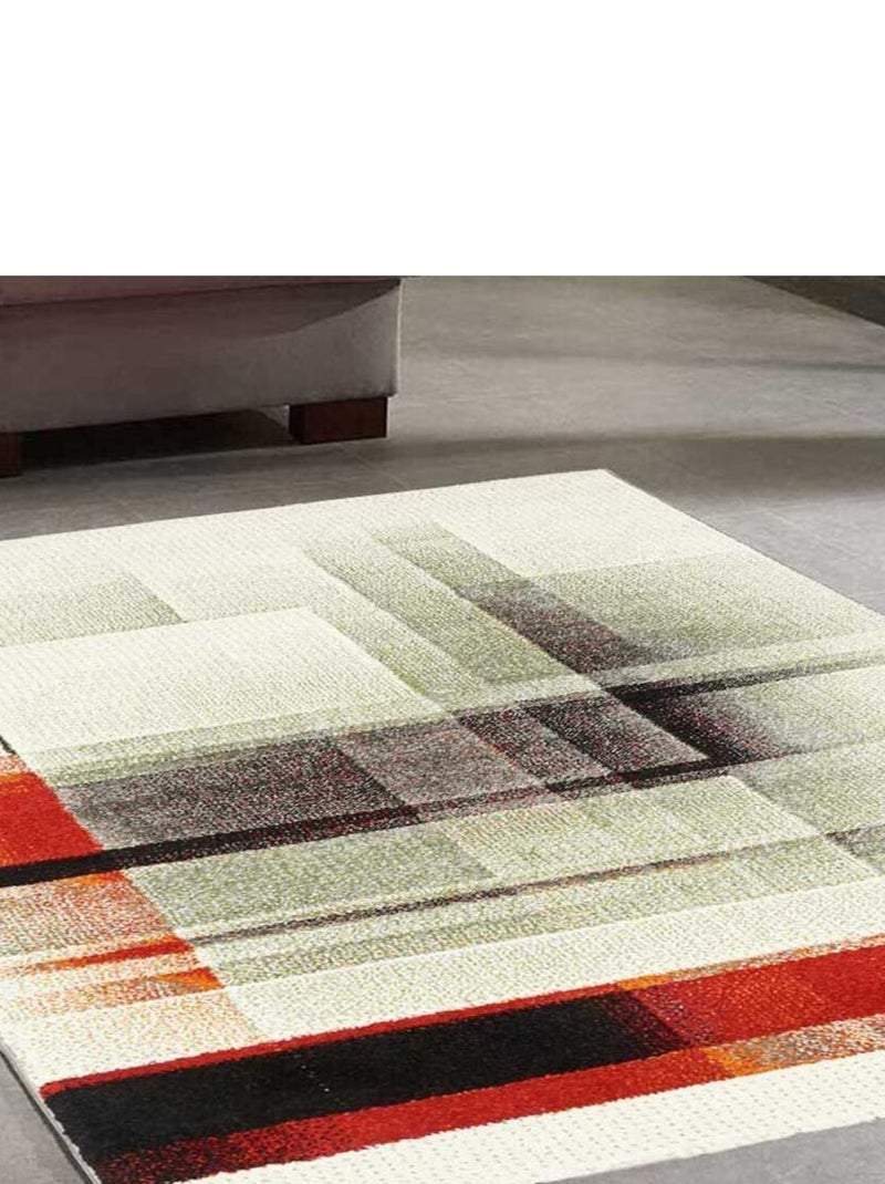 Tapis salon et chambre tissé motif géométrique NORAMI Gris - Kiabi