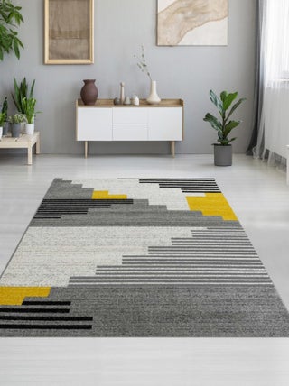 Tapis salon et chambre tissé motif géométrique NOTAR