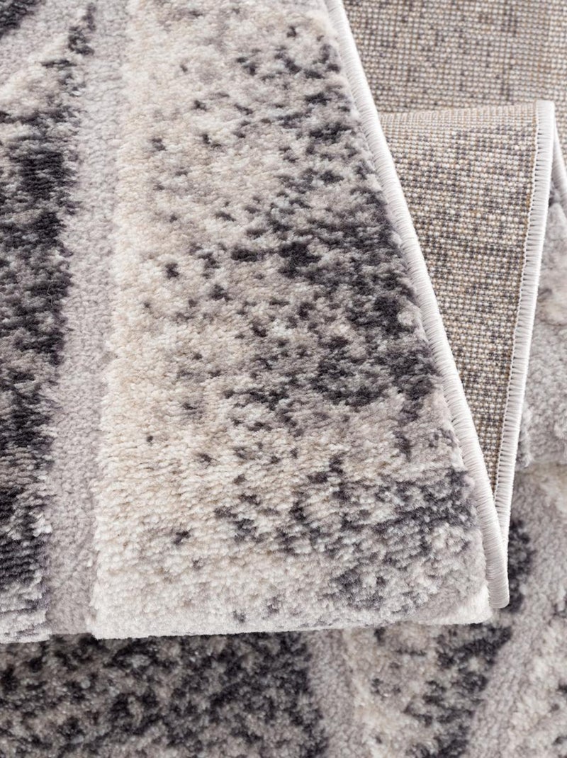 Tapis salon et chambre tissé motif géométrique ORI Gris - Kiabi