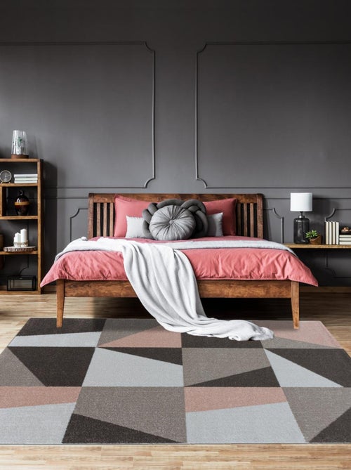 Tapis salon et chambre tissé motif géométrique ORICE - Kiabi