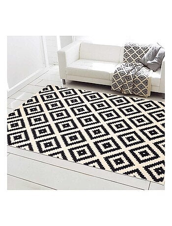 Tapis salon et chambre tissé motif géométrique ORMA