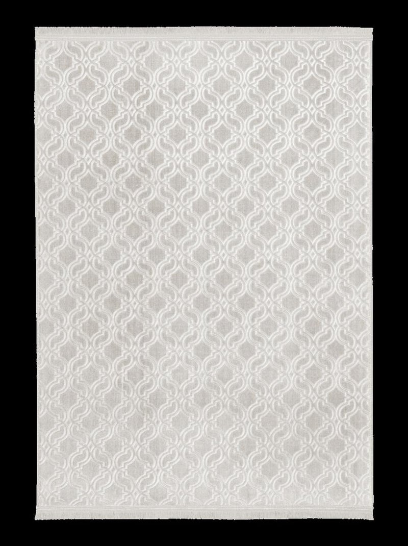 Tapis salon et chambre tissé motif géométrique PERIU Beige - Kiabi