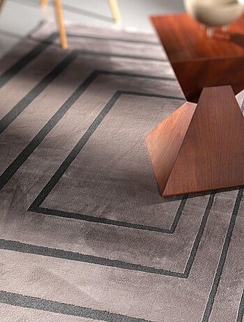 Tapis salon et chambre tissé motif géométrique PLAZA