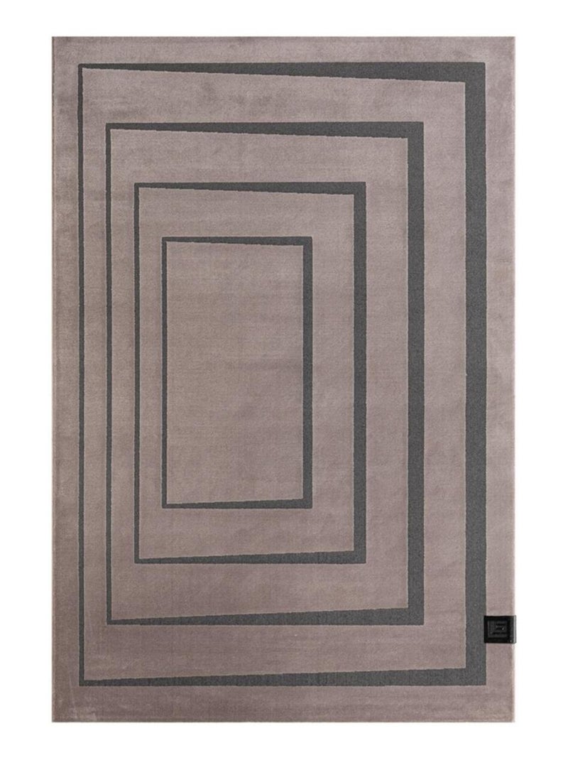 Tapis salon et chambre tissé motif géométrique PLAZA Rose - Kiabi