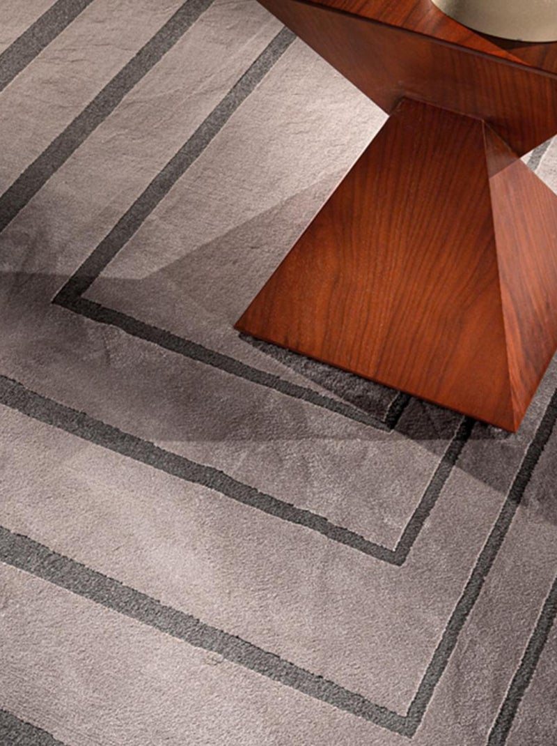 Tapis salon et chambre tissé motif géométrique PLAZA Rose - Kiabi