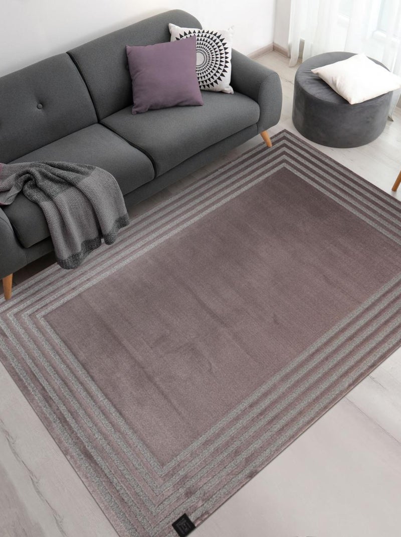 Tapis salon et chambre tissé motif géométrique PRELLUDE Rose - Kiabi