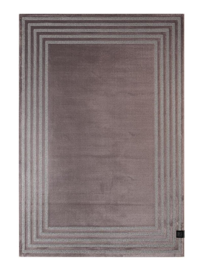 Tapis salon et chambre tissé motif géométrique PRELLUDE Rose - Kiabi
