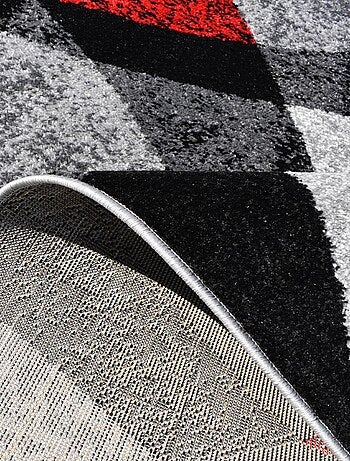 Tapis salon et chambre tissé motif géométrique RADULE