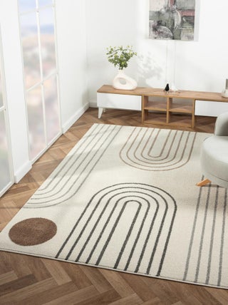 Tapis salon et chambre tissé motif géométrique RERAND