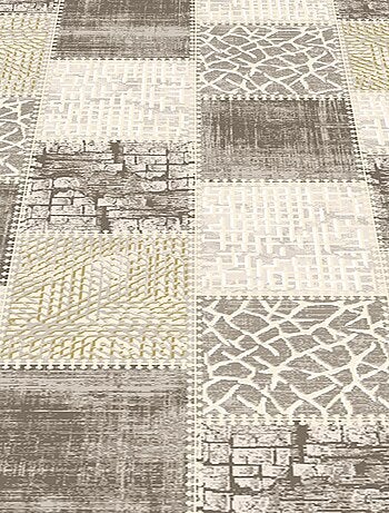 Tapis salon et chambre tissé motif géométrique SILICA