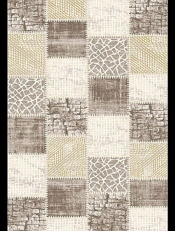 Tapis salon et chambre tissé motif géométrique SILICA