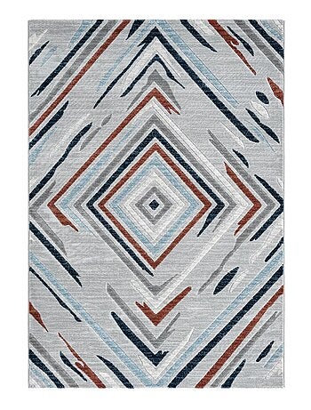 Tapis salon et chambre tissé motif géométrique SOLGA E