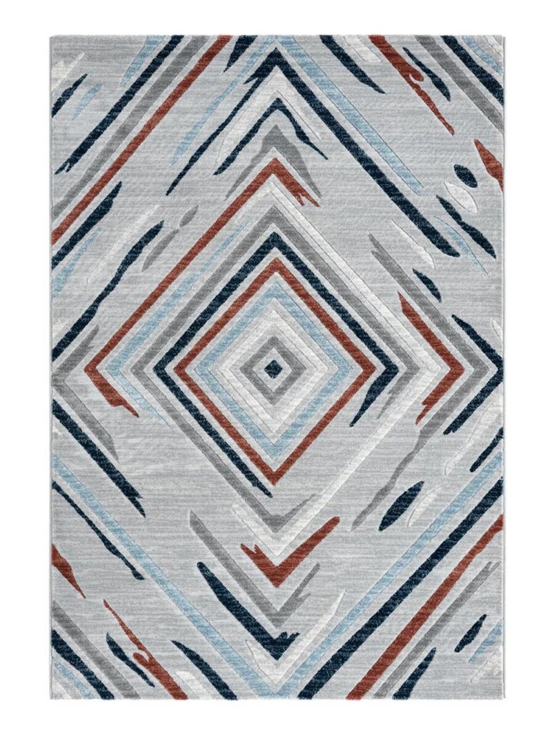Tapis salon et chambre tissé motif géométrique SOLGA E Multicolore - Kiabi