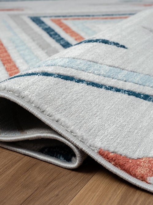 Tapis salon et chambre tissé motif géométrique SOLGA E - Kiabi