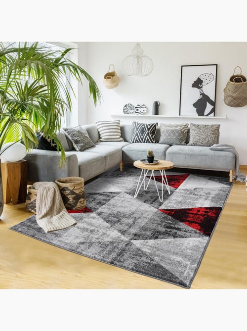 Tapis salon et chambre tissé motif géométrique SOLTAM - Kiabi