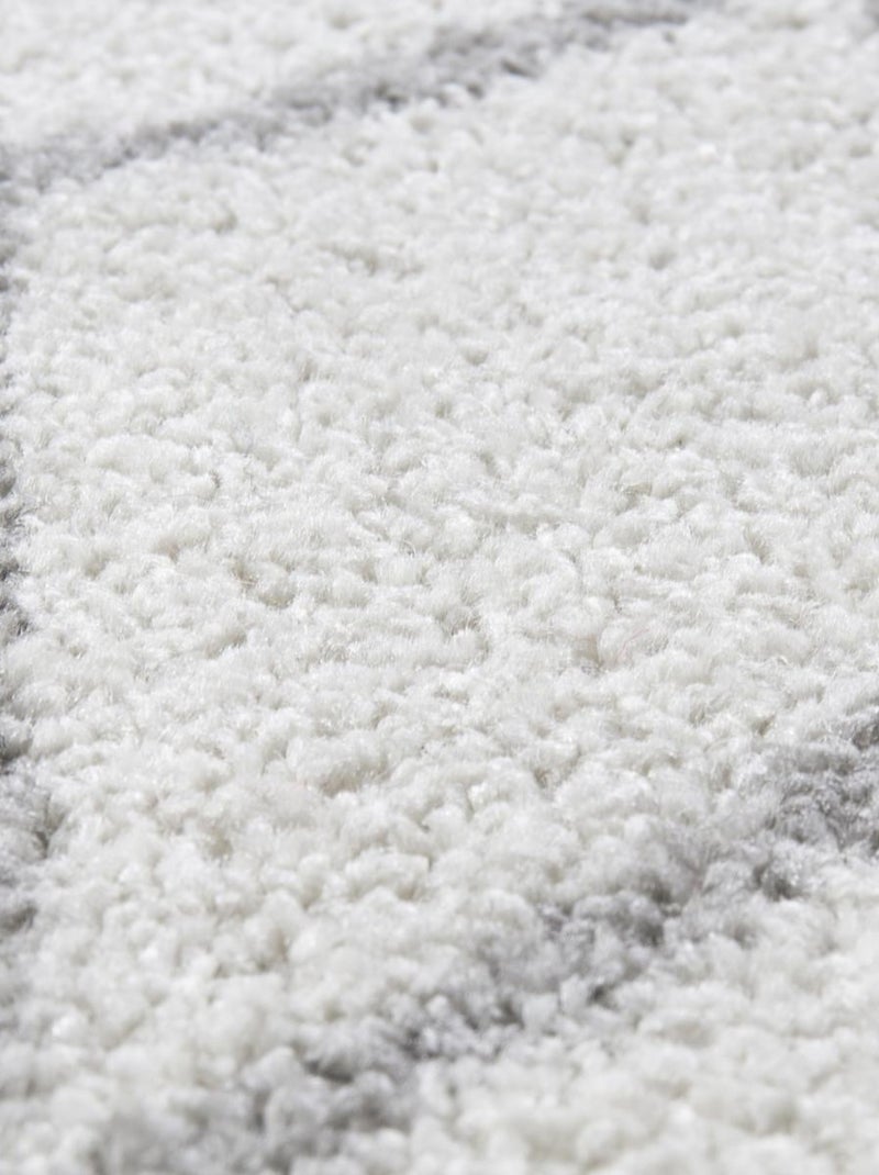 Tapis salon et chambre tissé motif géométrique SPATA Blanc - Kiabi