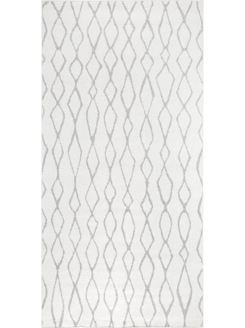 Tapis salon et chambre tissé motif géométrique SPATA Blanc - Kiabi