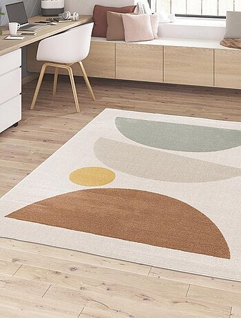 Tapis salon et chambre tissé motif géométrique STREETA