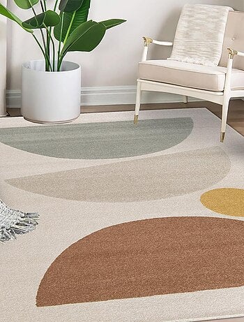 Tapis salon et chambre tissé motif géométrique STREETA