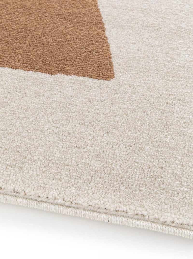 Tapis salon et chambre tissé motif géométrique STREETA Ecru - Kiabi